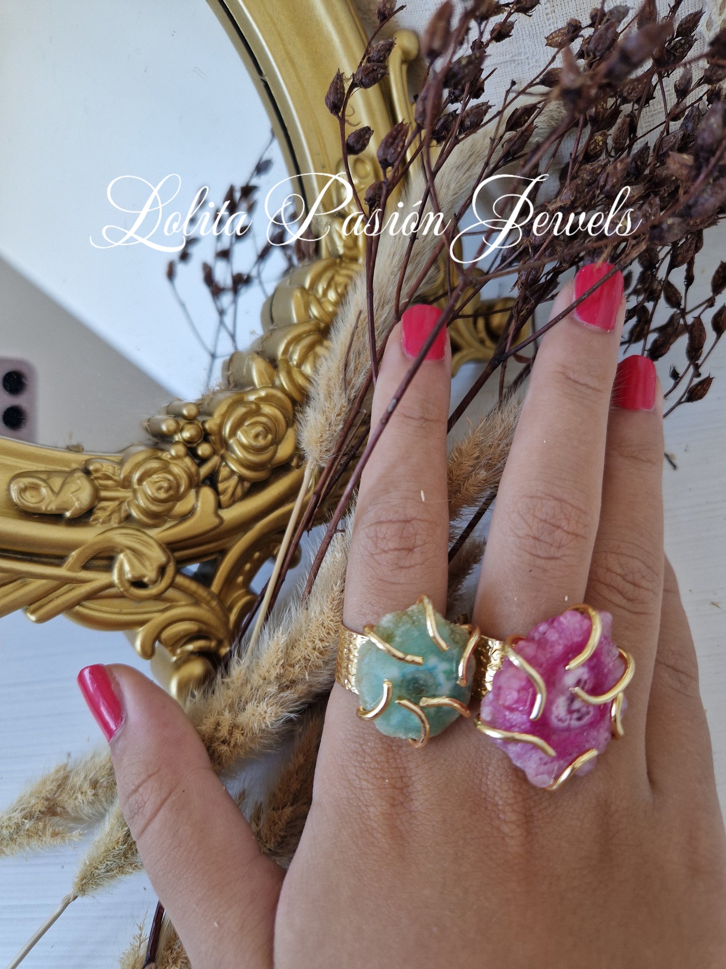 Anillo piedra ágata ajustable