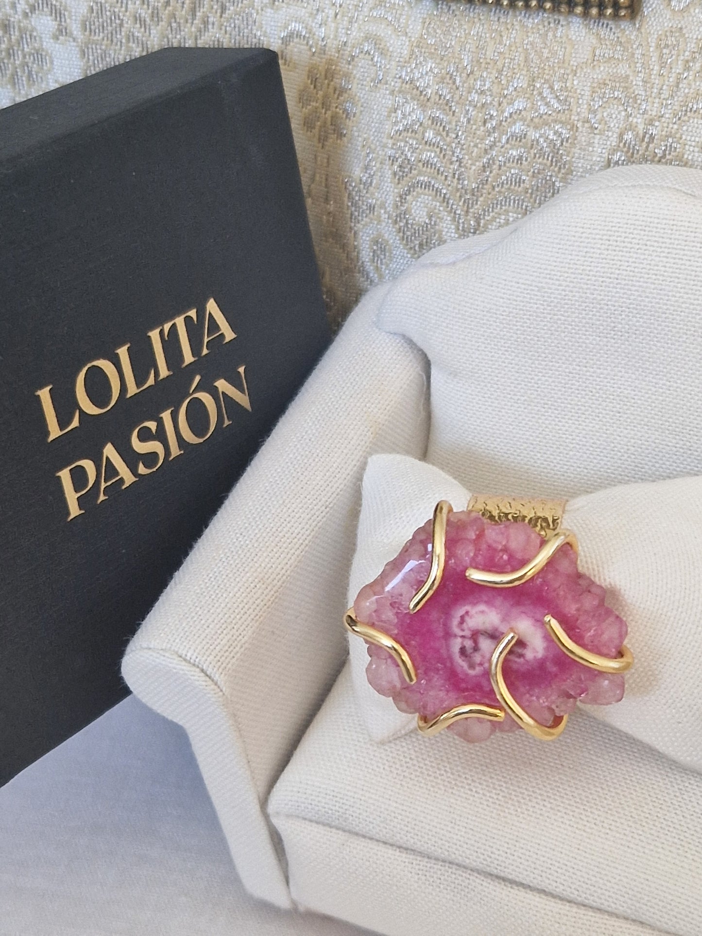 ANILLO ÁGATA FUCSIA