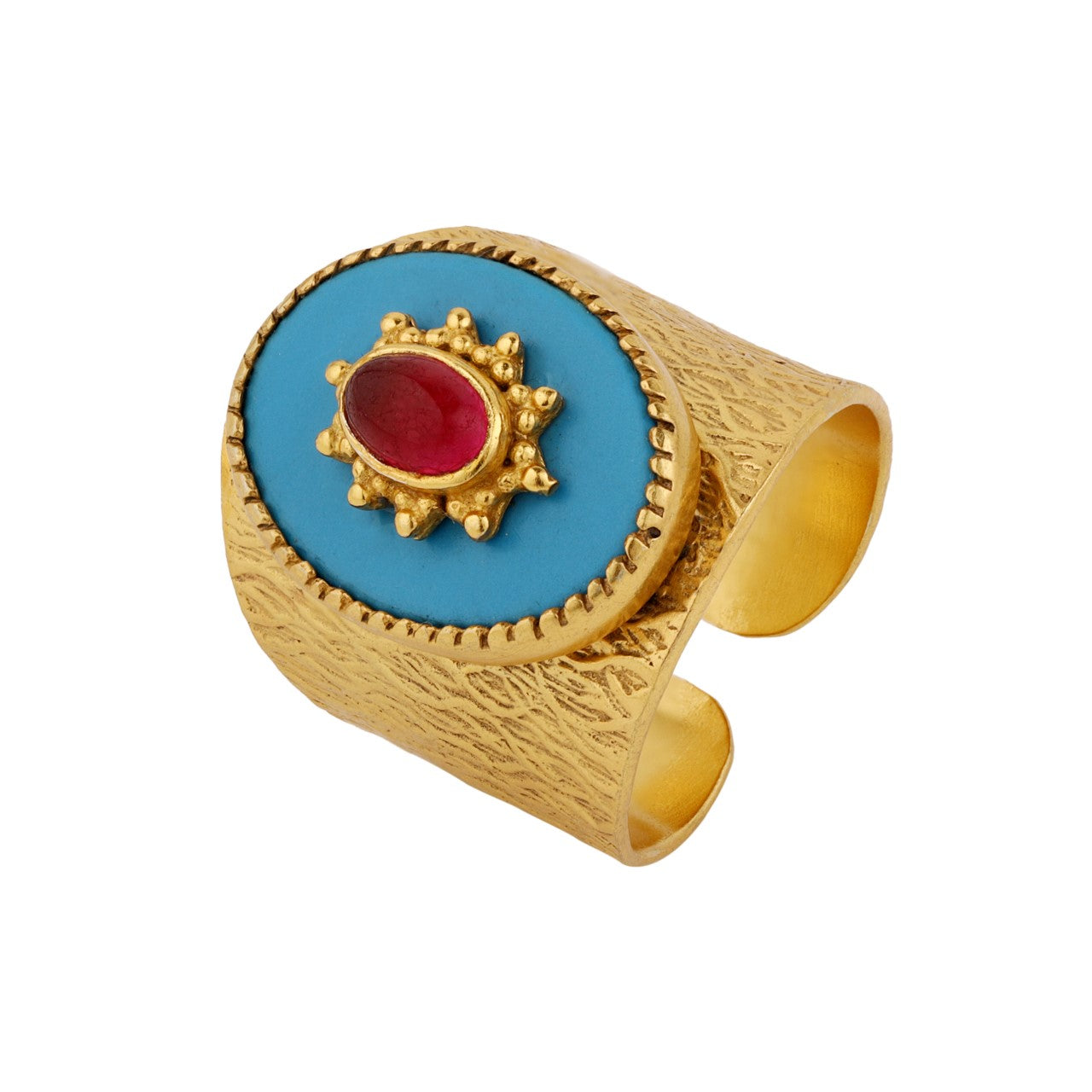Anillo bronce bañado en Oro 18K, ajustable