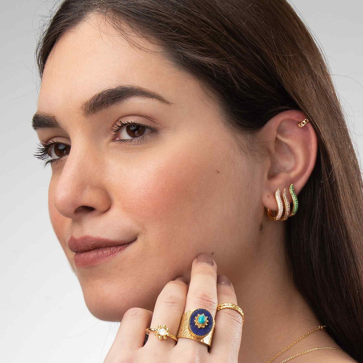 Anillo bronce bañado en Oro 18K, ajustable