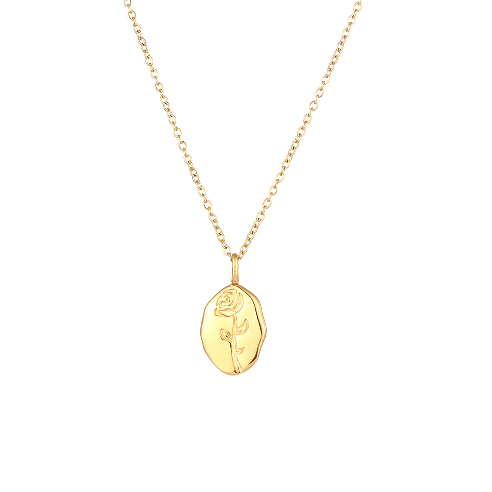 Collar rosa dorado