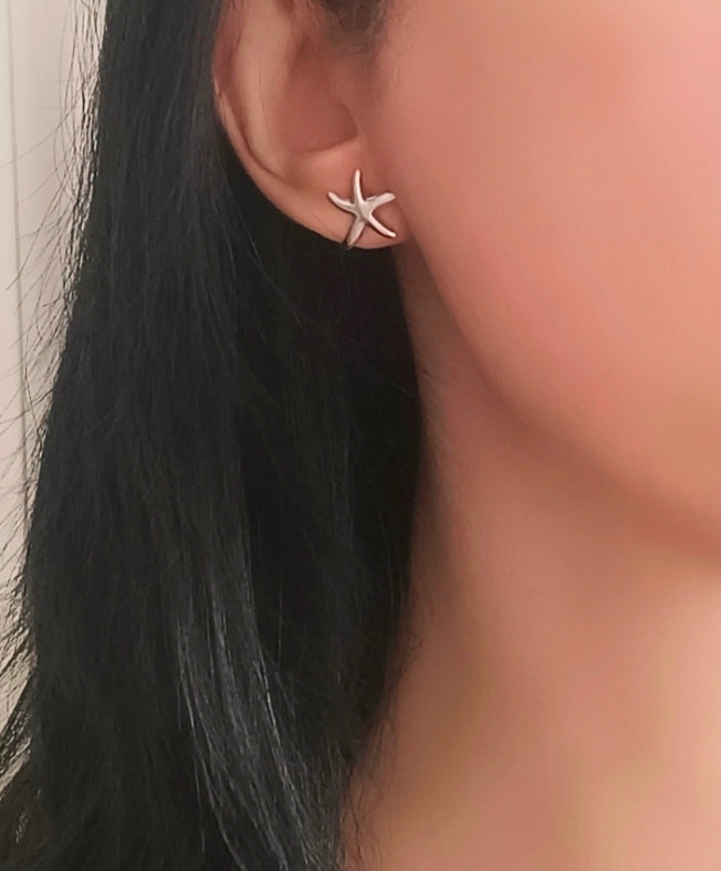 PENDIENTES ESTRELLA DE MAR RODIADOS
