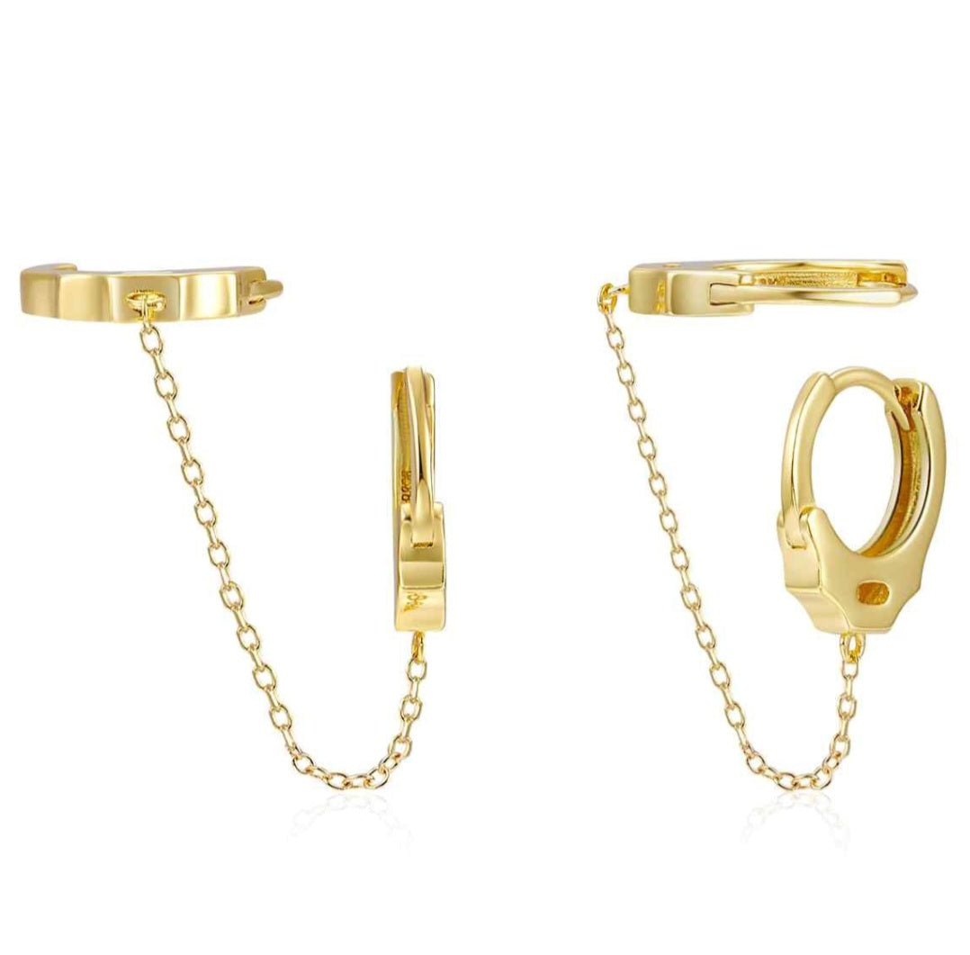 Pendientes esposas dorados