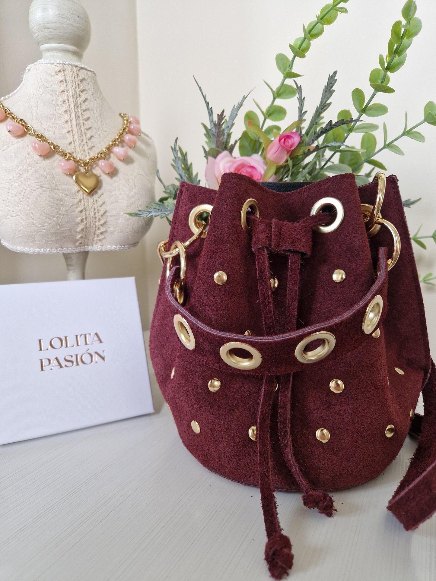 BOLSO BOMBONERA BURDEOS