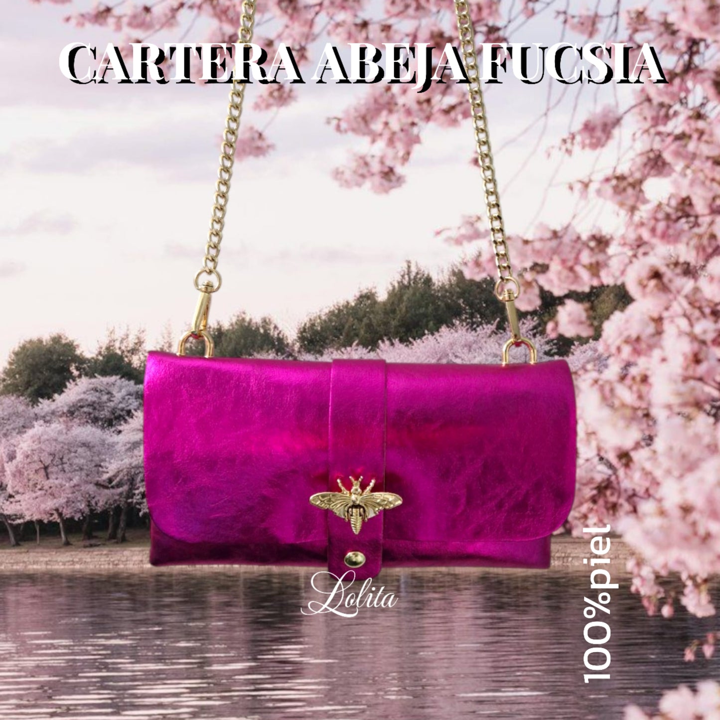 CARTERA ABEJA FUCSIA