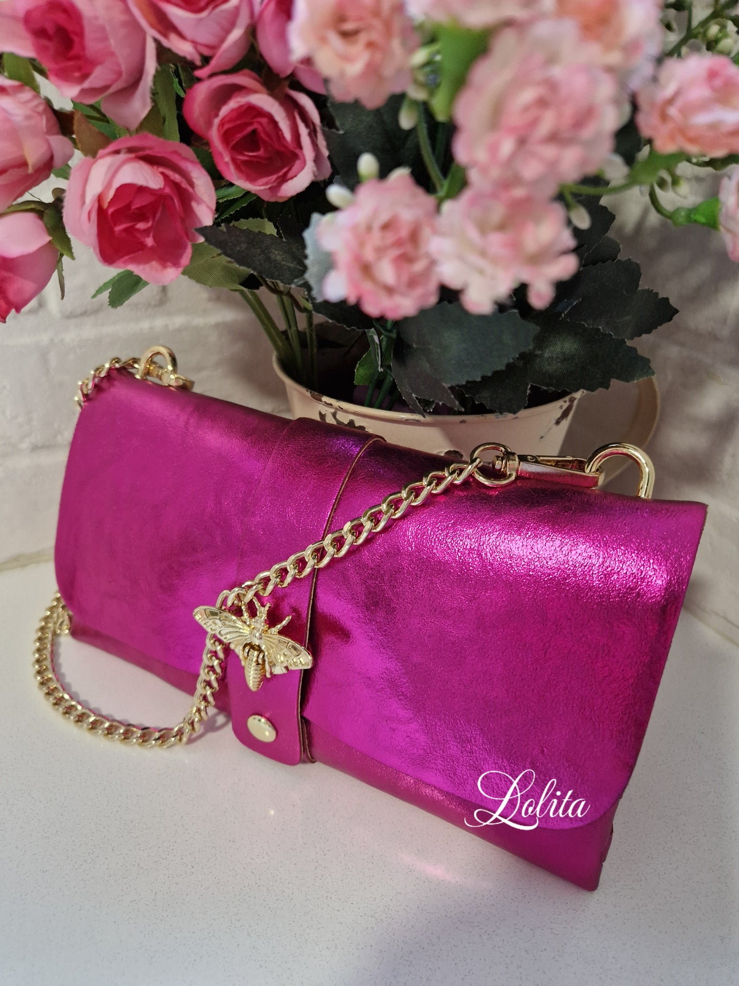 CARTERA ABEJA FUCSIA
