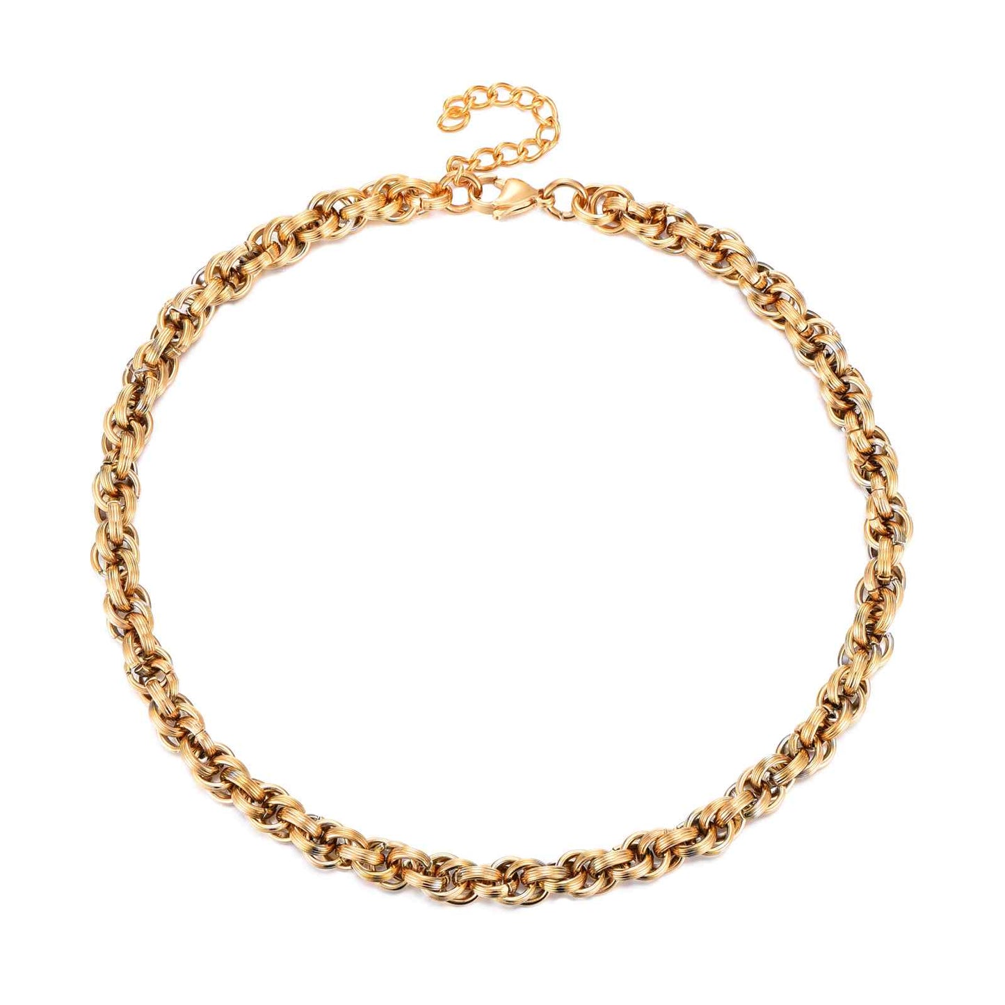 collar nudos choker dorado