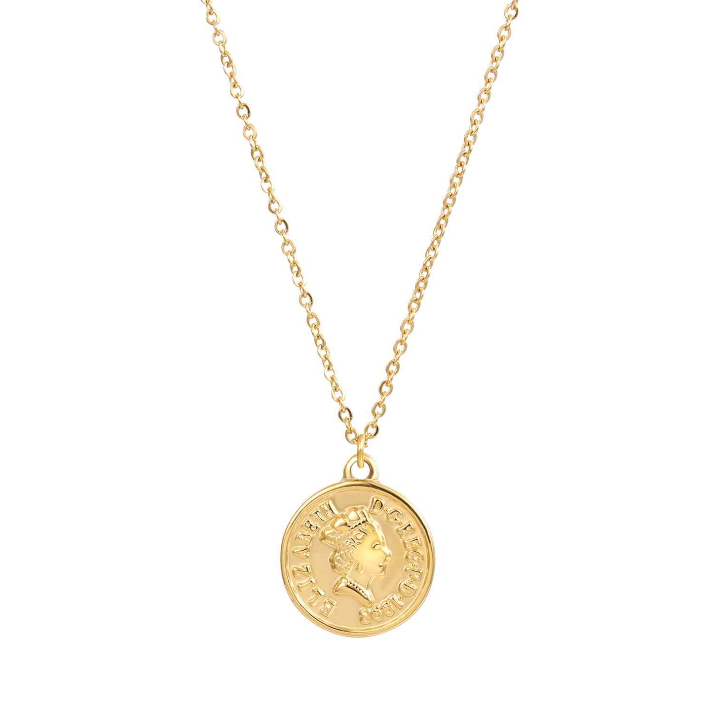 Collar moneda dorado