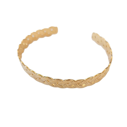 Pulsera brazalete dorado