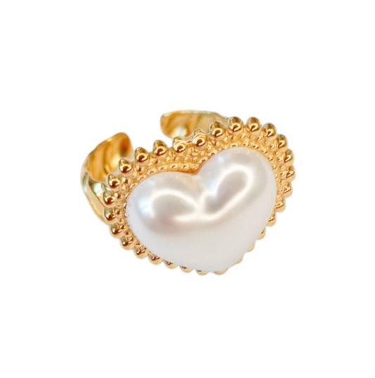 Anillo corazón dorado