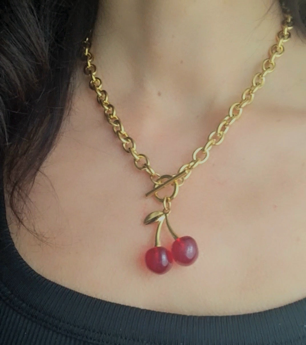 COLLAR CEREZAS ESLABONES