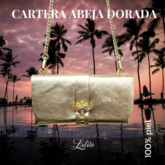 CARTERA ABEJA DORADA