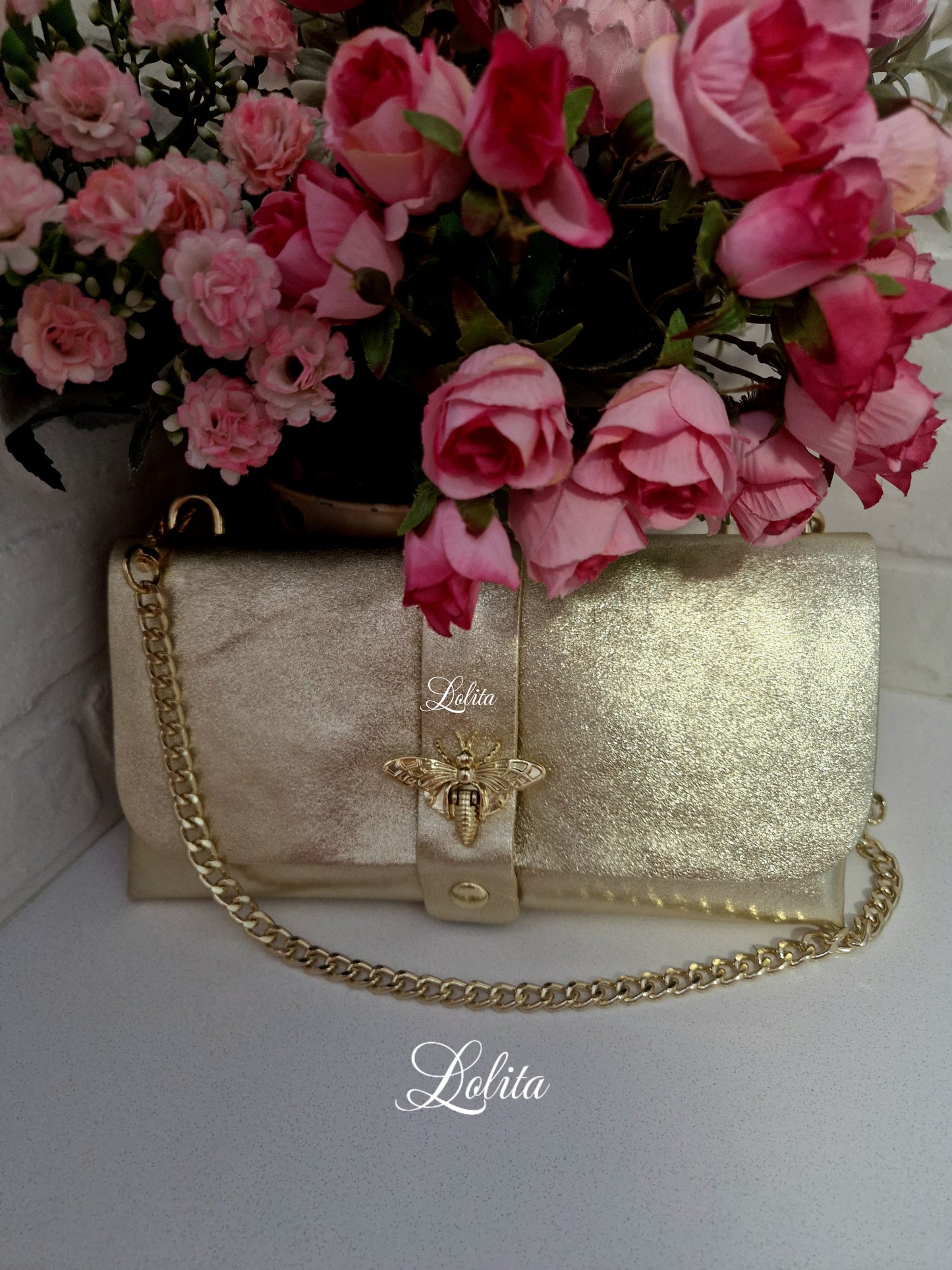 CARTERA ABEJA DORADA