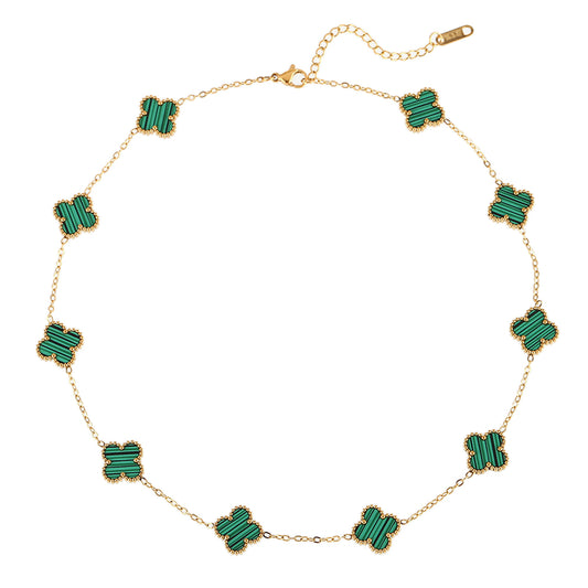 COLLAR TRÉBOL VERDE